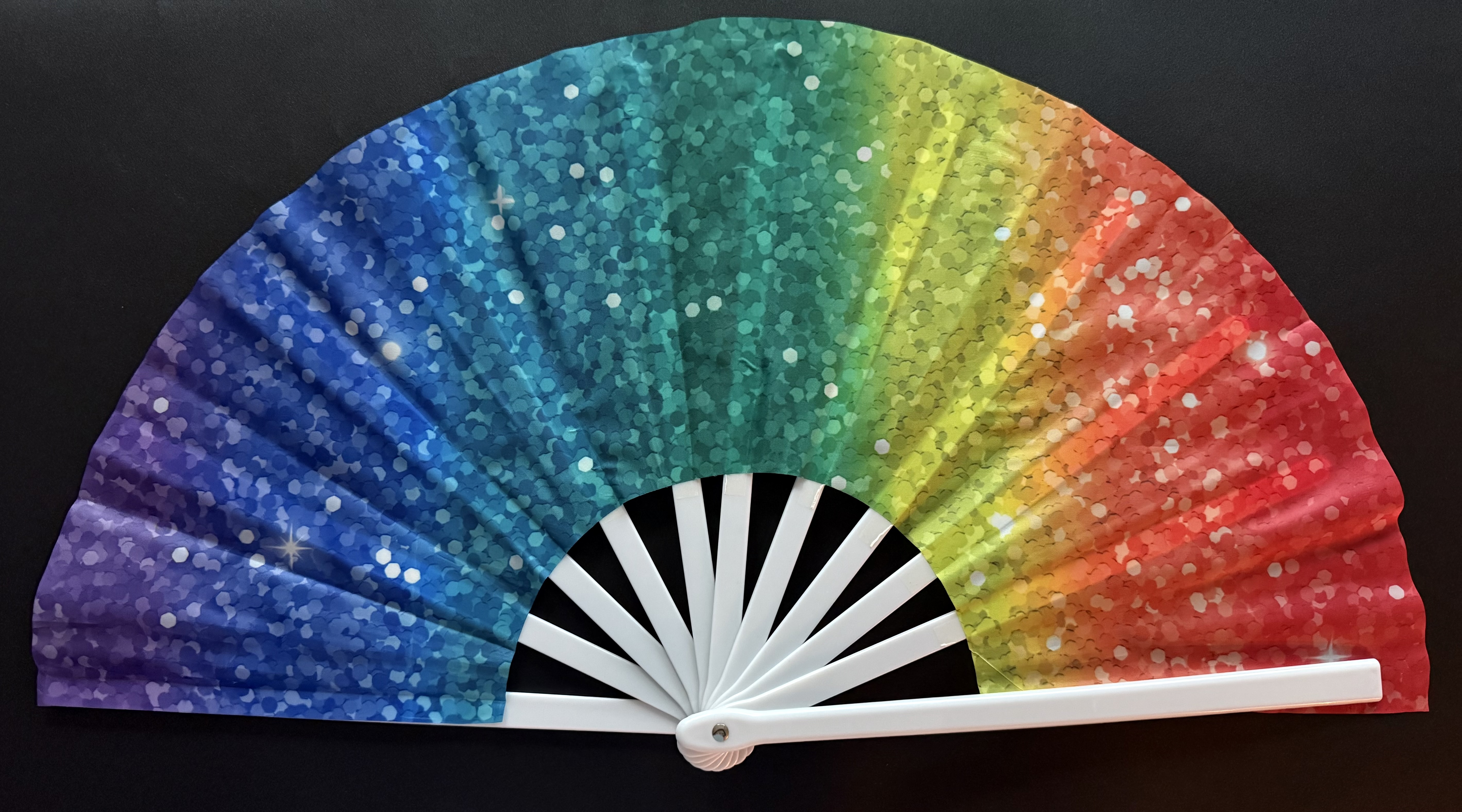 Clack Fan - Rainbow Glitter